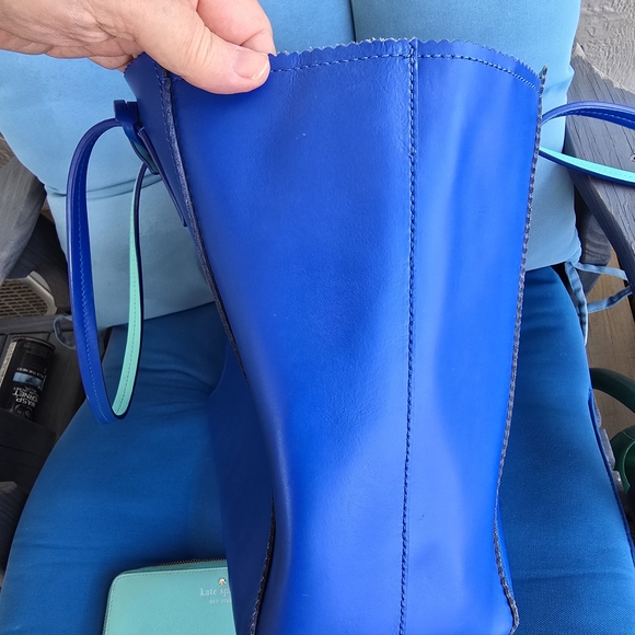 Kate Spade Limited Edition  Royal Blue and Mint Tote w/Wallet to Match - Picture 6 of 16